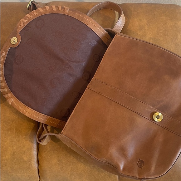 Born Brown Leather Adjustable Strap Saddle Shoulder Bag - Picture 5 of 11